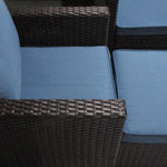 5-Piece PE Rattan Patio Furniture Set – Outdoor Sofa, Chairs & Stools, Coffee