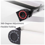 Laptop stand 360° adjustment dial and hinge on the aluminum frame