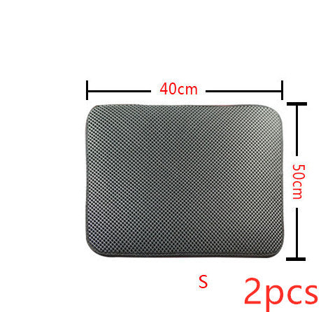 Cat litter mat, dark gray mesh top, size S, 40x50 cm