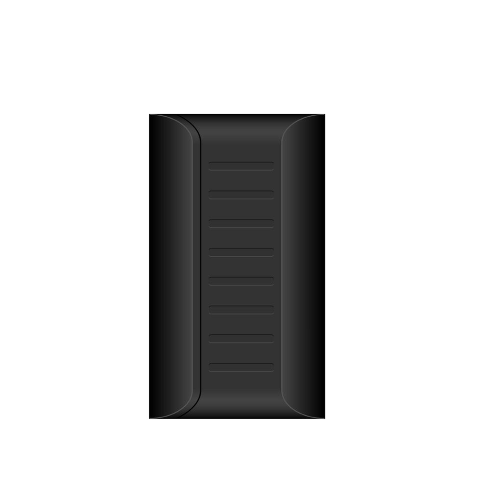 Black GPS tracker back cover panel with vented texture lines