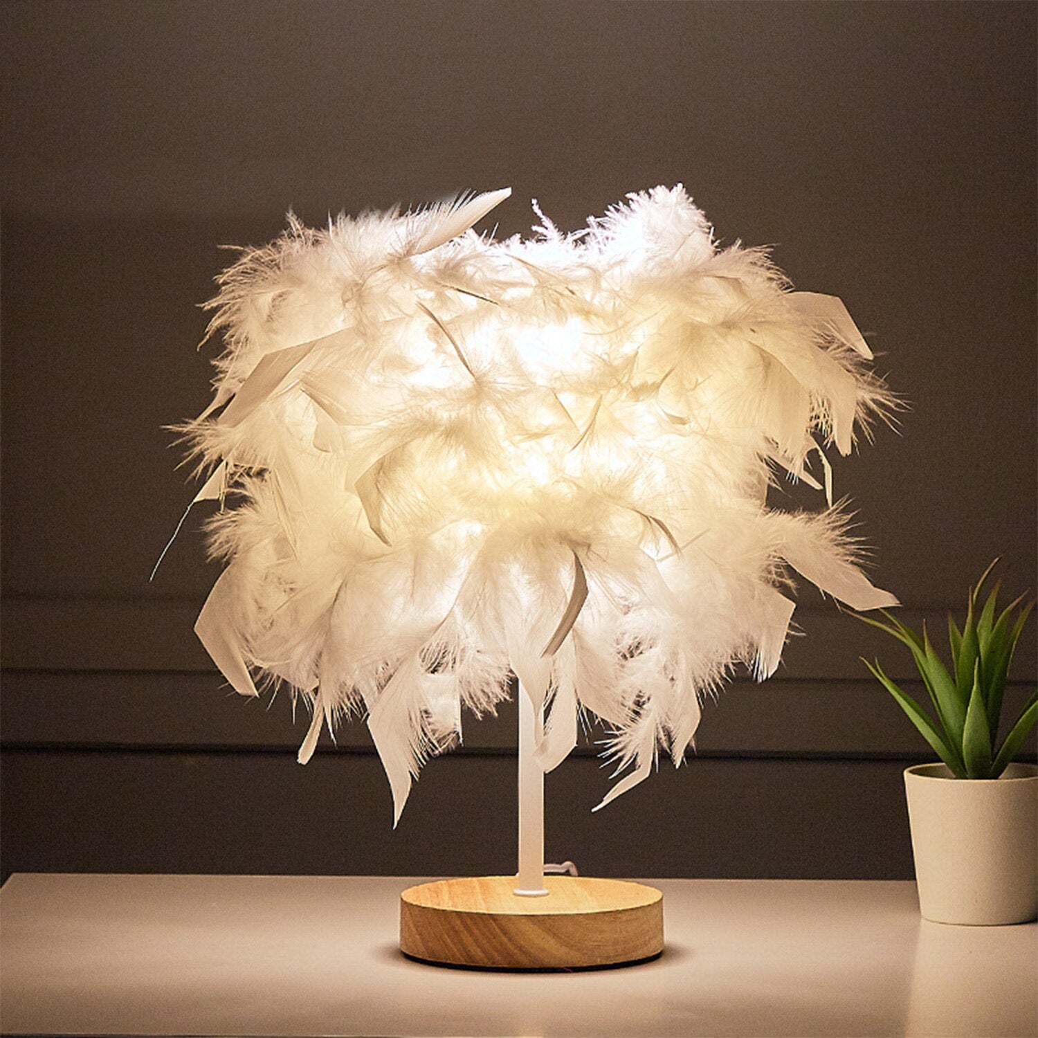 Lampe à plumes