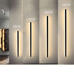 Minimalist LED wall lamp set, vertical acrylic light bars with warm glow