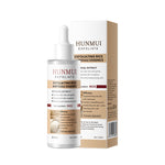 HUNMUI exfoliating white rice ampoule bottle beside product box