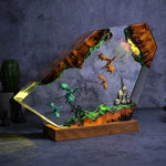 Dragon And Castle Handmade Resin Lamp