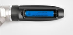Rechargeable pet hair clipper handle with visible battery inside
