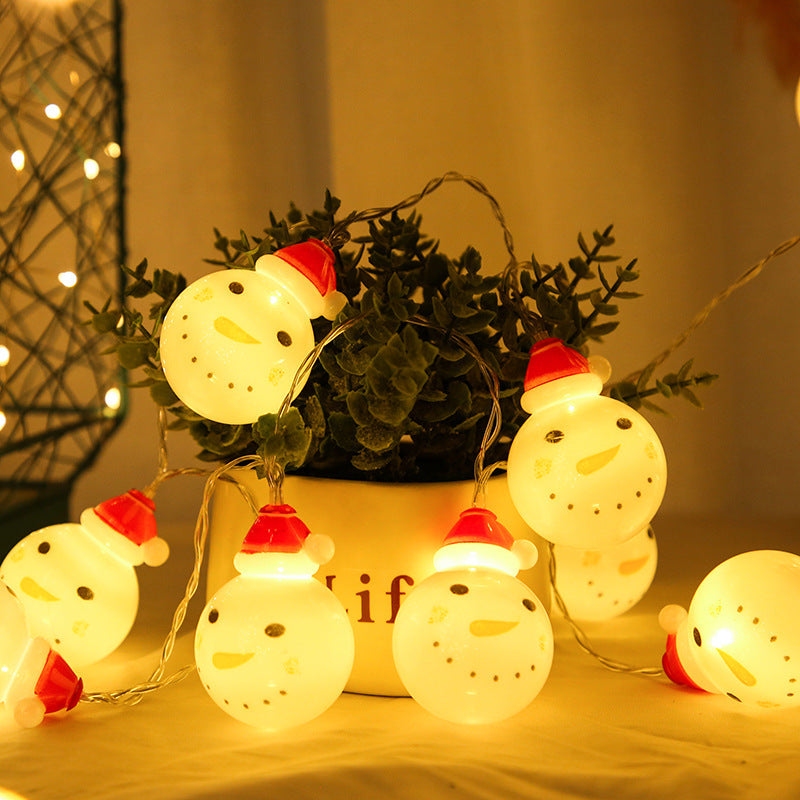 Luces de Navidad de muñecos de nieve, guirnaldas de luces, luces decorativas