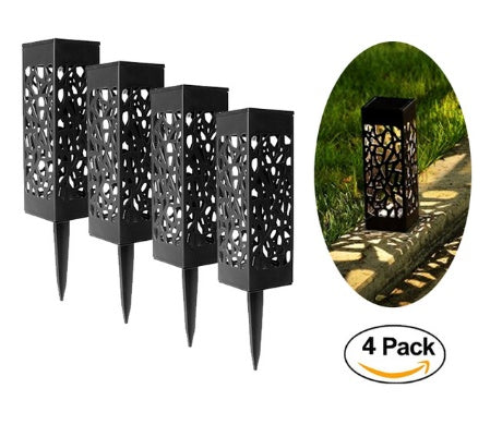 Luces solares para jardín, camino, lámpara de césped para decoración de faroles de jardín, luz de sendero exterior inalámbrica, impermeable, LED nocturna, lámpara solar