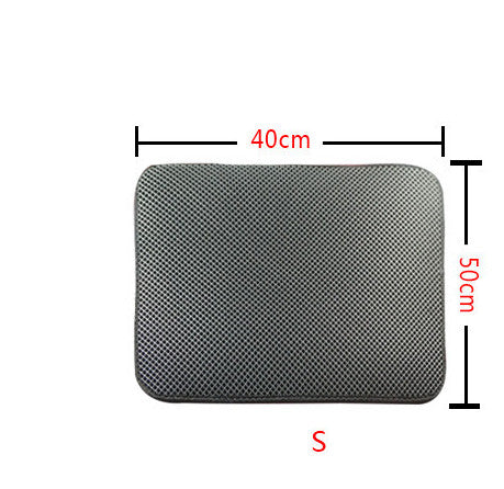 Cat litter mat, dark gray mesh top, size S, 40x50 cm