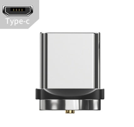 USB Type-C charging connector tip with metallic rotating collar