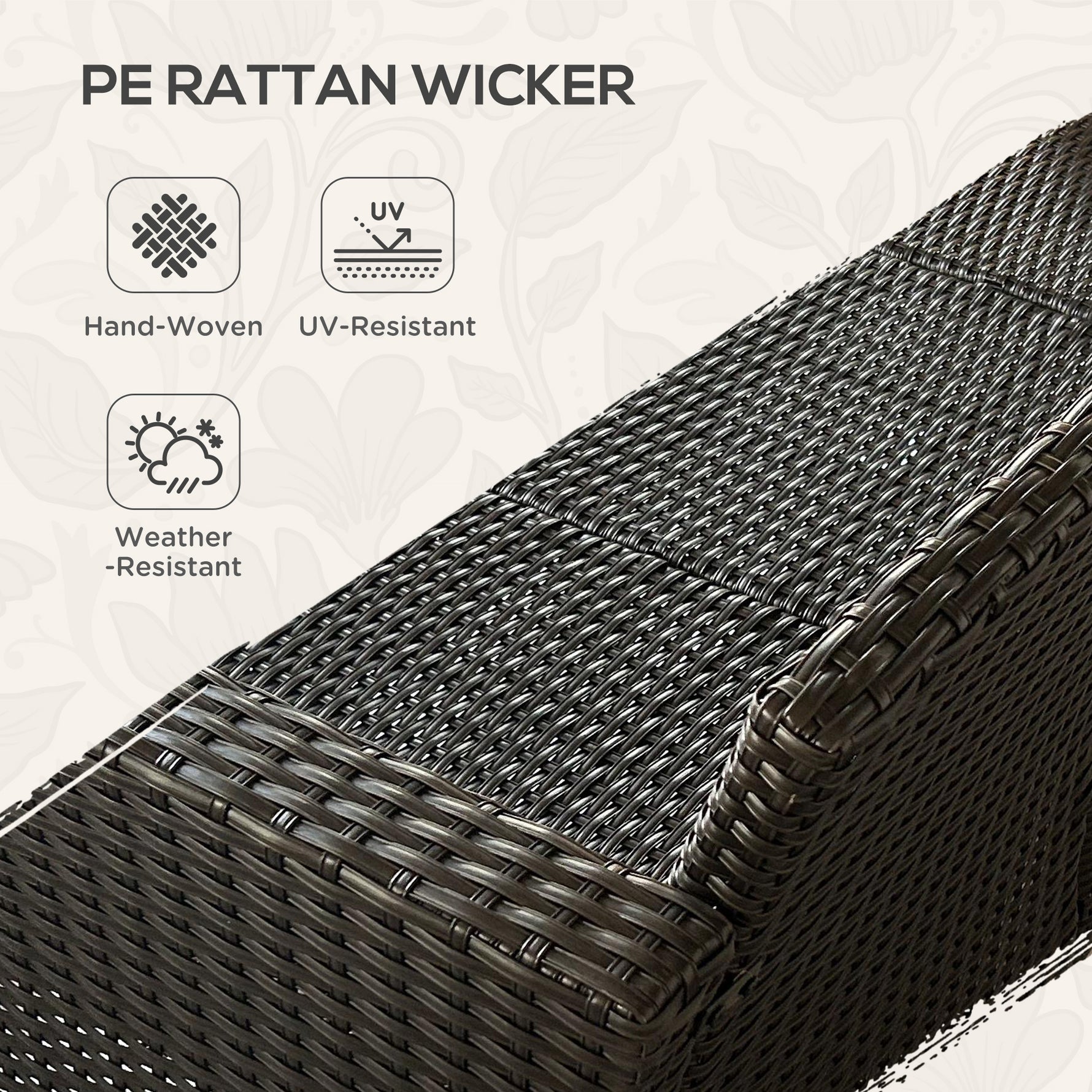 5-Piece PE Rattan Patio Furniture Set – Outdoor Sofa, Chairs & Stools, Coffee