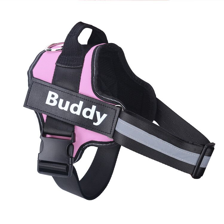 Pawfect Fit Personalized No-Pull Reflective Adjustable Dog Harness for Small & Large Dogs with Custom Patch