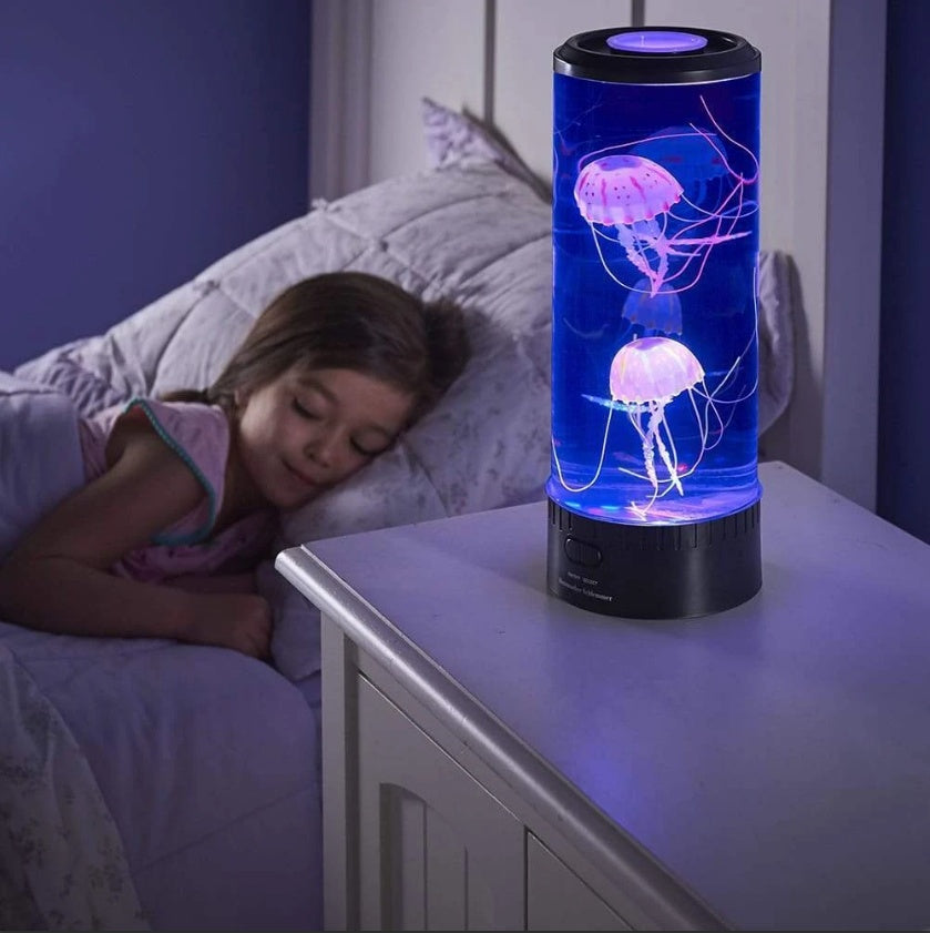 Lámpara de Noche LED Medusas Acuario Lámpara Nocturna Alimentada por USB