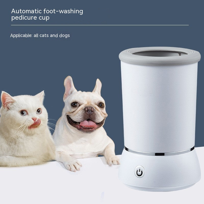 Vaso de limpieza de patas de mascotas, dispositivo eléctrico automático para lavar pies de perros y gatos