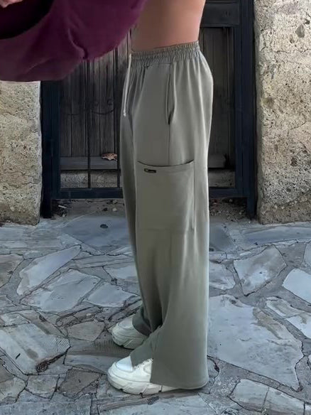 Stylish Men's Elastic Waist Wide Leg Pants for Ultimate Comfort