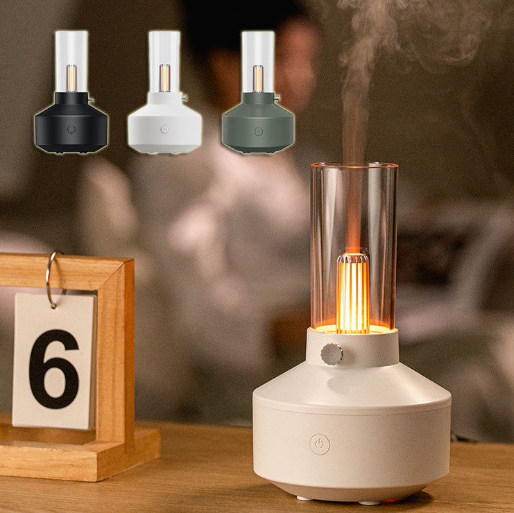 Difusor de aroma de luz retro, aceite esencial, luz LED, filamento, luz nocturna, humidificador de aire para el hogar