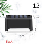 Nueva actualización Lámpara solar de valla LED impermeable Luces solares de cubierta Luz solar de paso al aire libre para escaleras de patio, camino de jardín, patio de paso