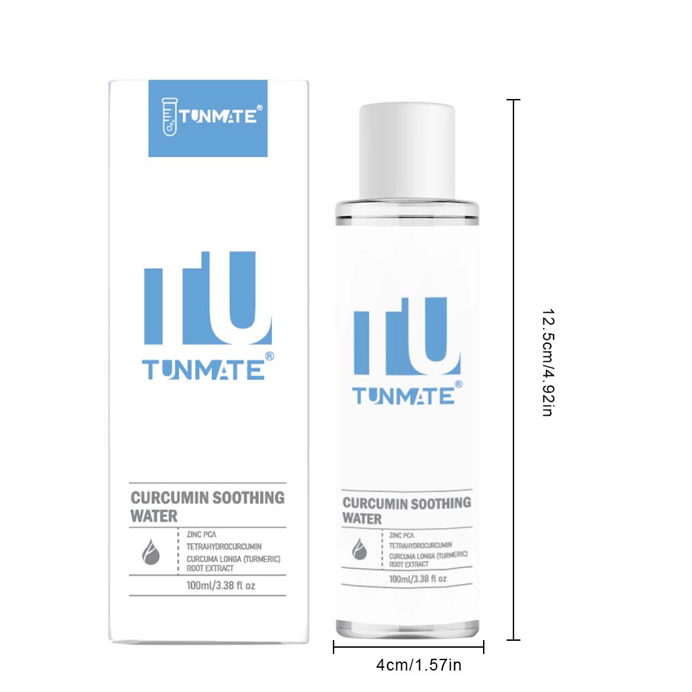 Tunmate toner box and bottle set, label facing forward with product size shown