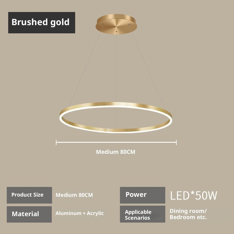 Annular Led Dining Room Lamp Is Light And Luxurious