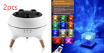 LED Water Ripple Ambient Night Light USB Rotating Projection Crystal Table Lamp RGB Dimmable Home Decoration 16 Color Gifts