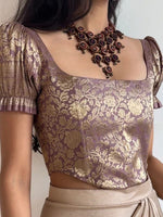 Rose Gold Short Sleeve Corset