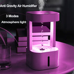 Humidificador creativo antigravedad con gota de agua, pulverizador de niebla para aire acondicionado, silencioso para dormitorio y oficina, con tanque de agua de 580 ml
