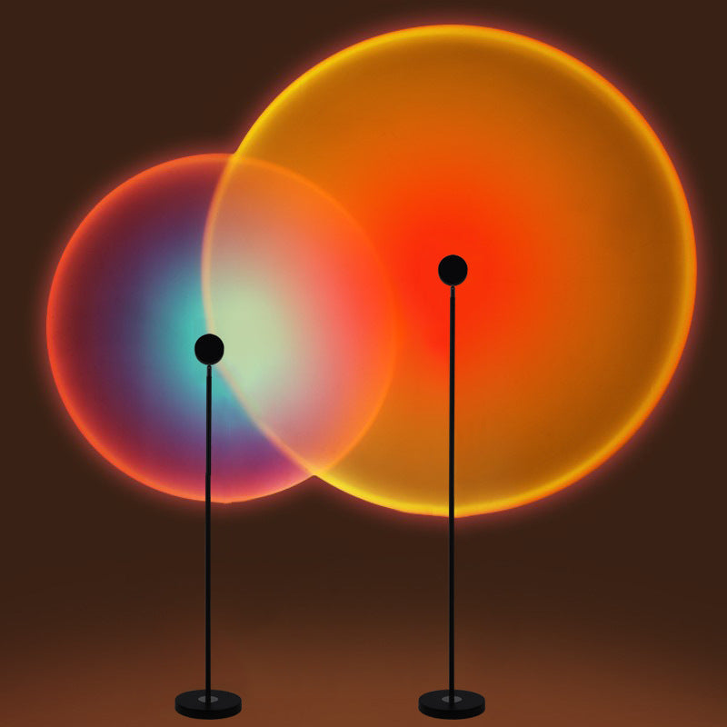 Lumières d'ambiance d'arrière-plan pour diffusion en direct Coucher de soleil Lumières de coucher de soleil