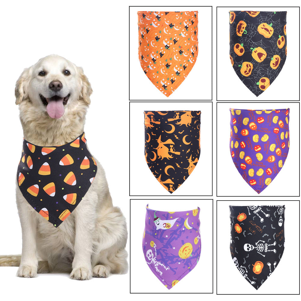 Bandana y toalla para saliva de Halloween para mascotas – Disfraz para perro