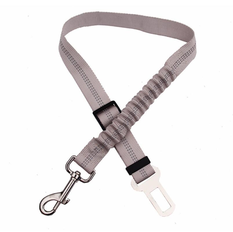 Adjustable Reflective Dog Seat Belt – Elastic Safety Harness for Car Travel