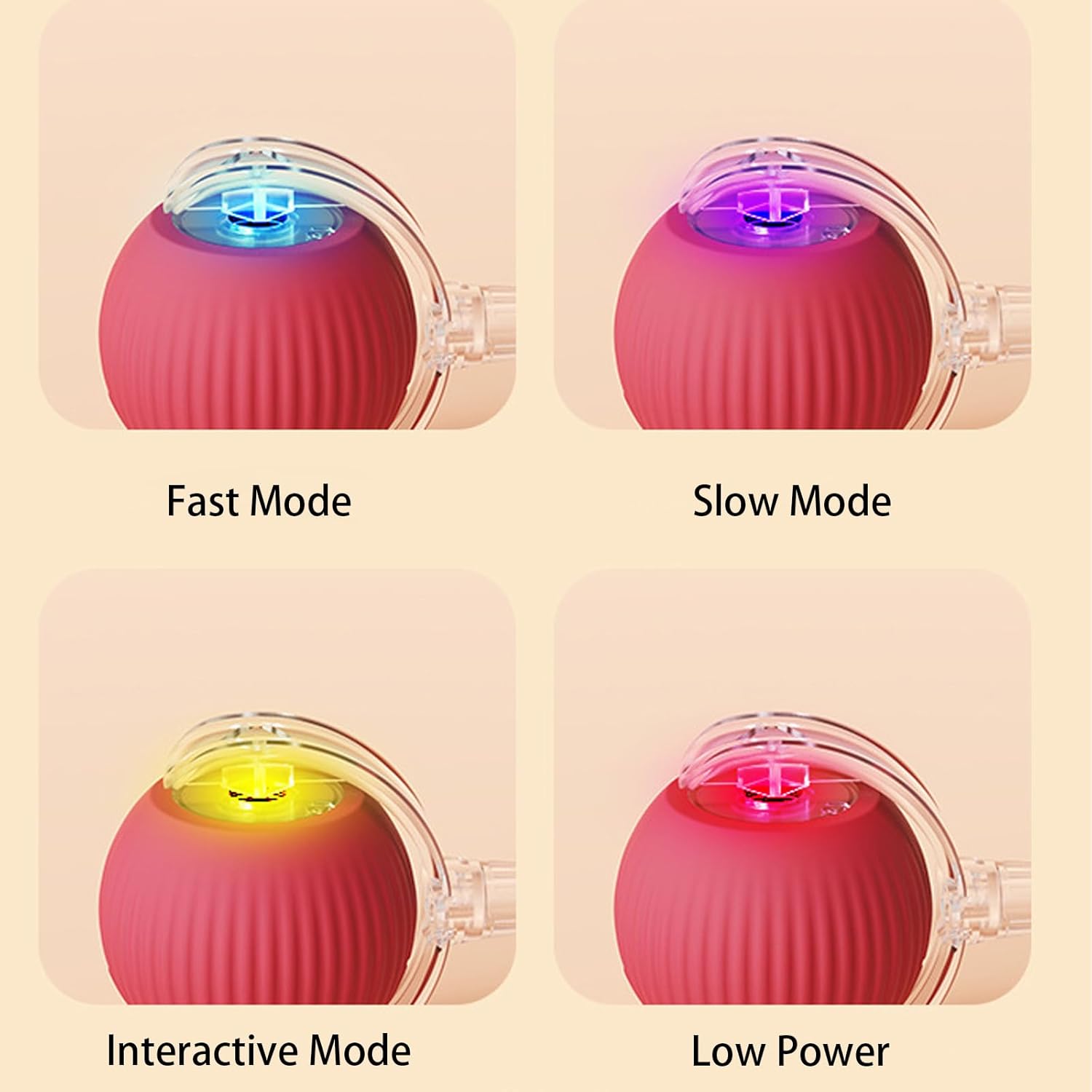 Pelota inteligente rodante PetPlay - Juguete automático interactivo 360° para perros y gatos
