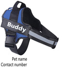 Pawfect Fit Personalized No-Pull Reflective Adjustable Dog Harness for Small & Large Dogs with Custom Patch