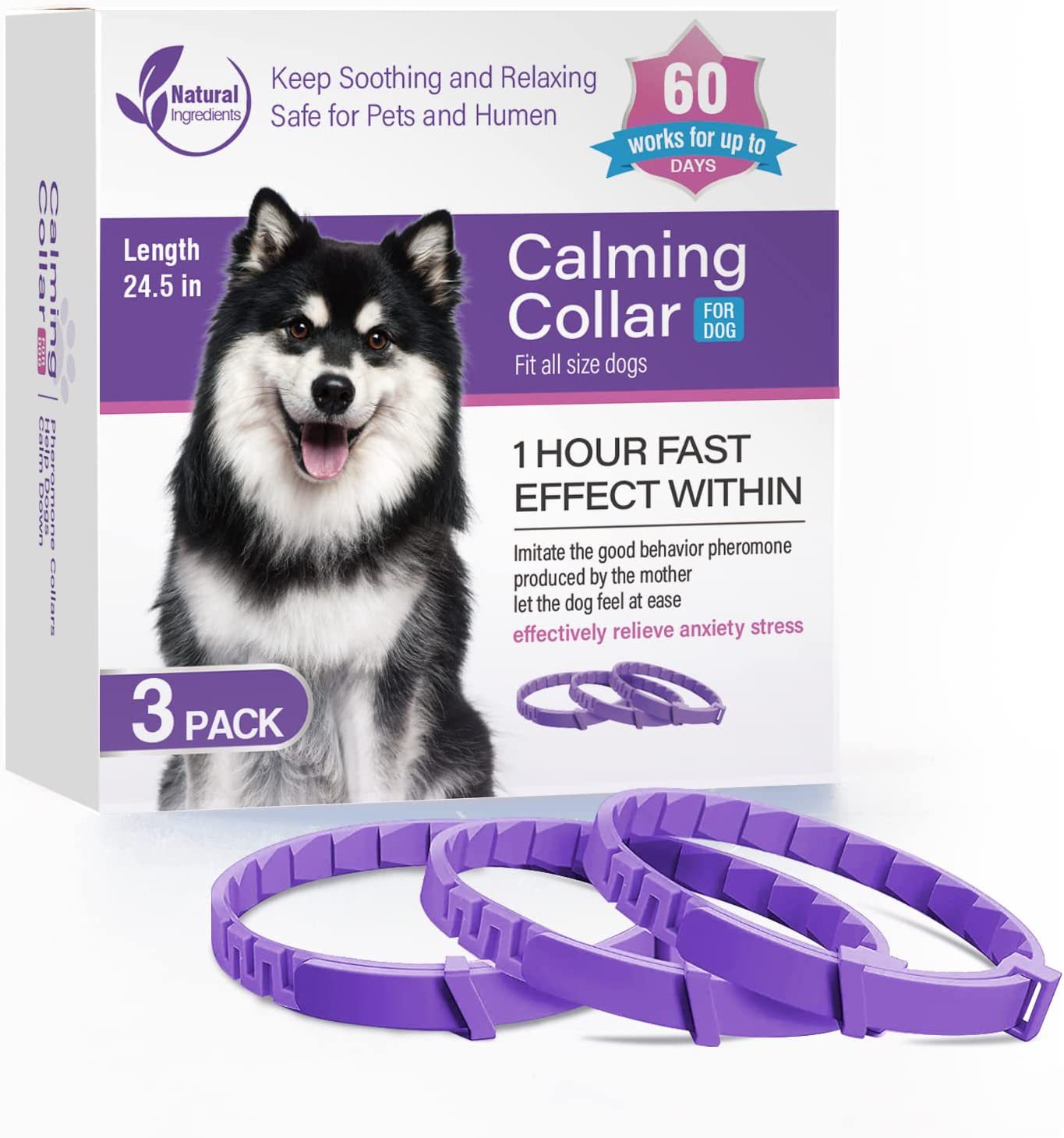 CalmPaws Pet Soothing Collar - Stress Relief for Cats with Natural Ingredients