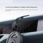 Dark magnetic car phone holder with circular mount and adjustable arm