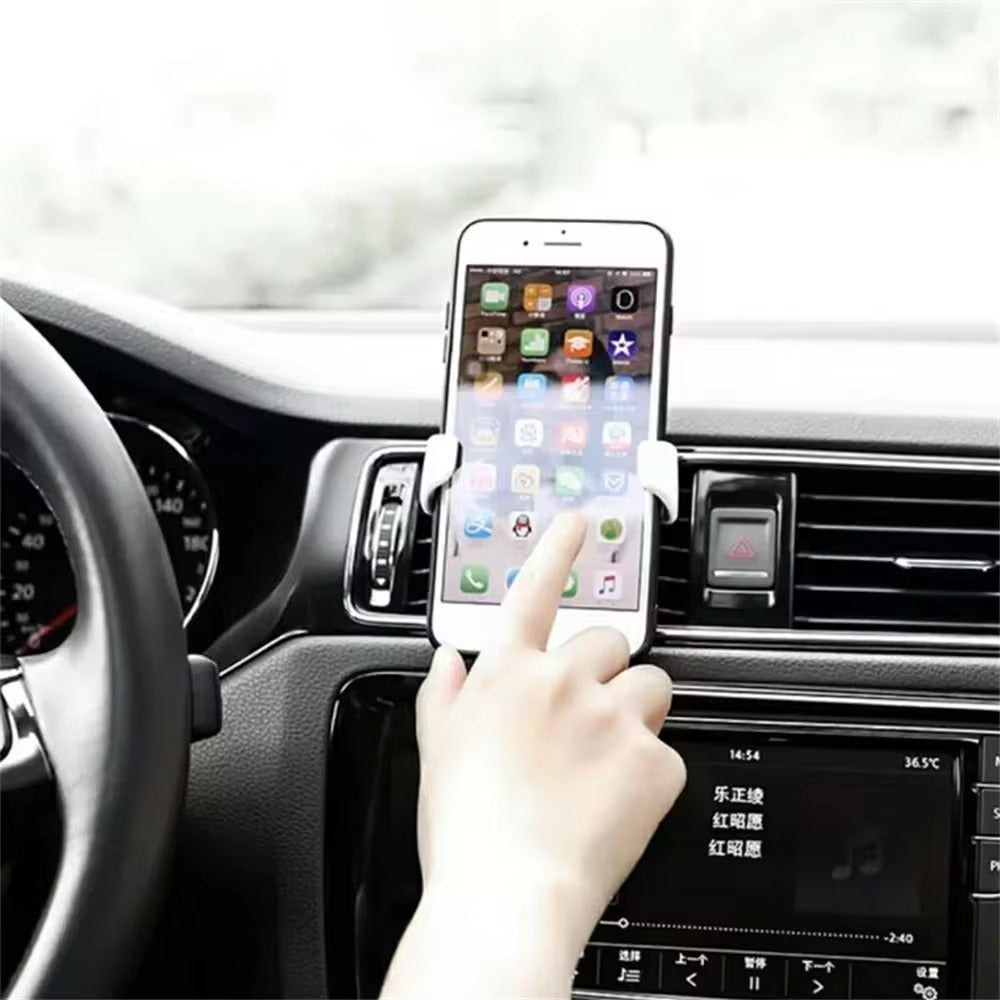 Soporte Universal de Gravedad para Teléfono, Montaje para Rejilla de Ventilación de Coche, Soporte de Metal para Móvil, Soporte GPS para Smartphone, Soporte de Cuna para Rejilla de Ventilación para Teléfono Móvil