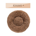 Fluffy Donut Dog Bed | Cozy Plush Cushion for Small & Large Pets | Washable & Calming Design