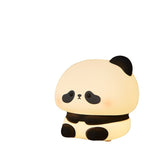 Luz de Noche LED de Panda, Lámpara de Noche de Silicona Linda, Recargable por USB, Lámpara de Noche Táctil para Dormitorio, Lámpara con Temporizador, Decoración, Regalo para Niños, Decoración del Hogar