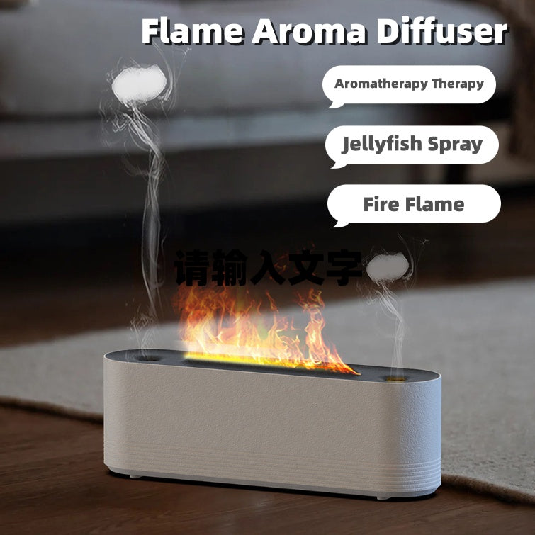 Humidificador de aire de llama ultrasónico de 7 colores, difusor de aroma LED, fabricante de niebla fría, difusor de aceites esenciales para la habitación, fragancia, oficina, decoración del hogar