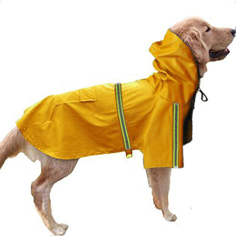 Pawsitively Stylish Waterproof Dog Raincoat - Reflective Cape for Large Dogs - Perfect for Spring & Summer Adventures