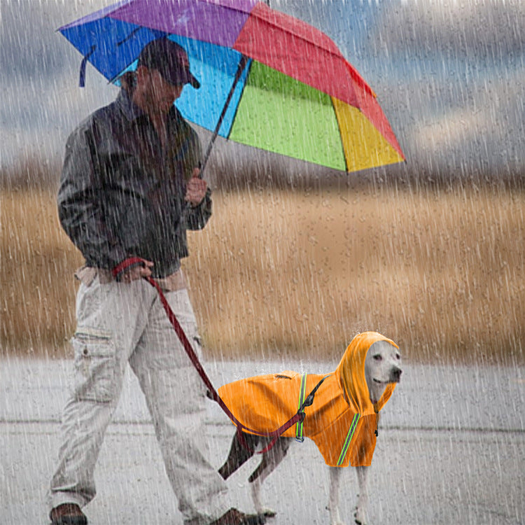 Pawsitively Stylish Waterproof Dog Raincoat - Reflective Cape for Large Dogs - Perfect for Spring & Summer Adventures