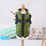 Pawsitive Vibes Waterproof Winter Dog Coat with Harness - Warm & Stylish Jacket for Big Dogs, Chihuahuas & Labradors