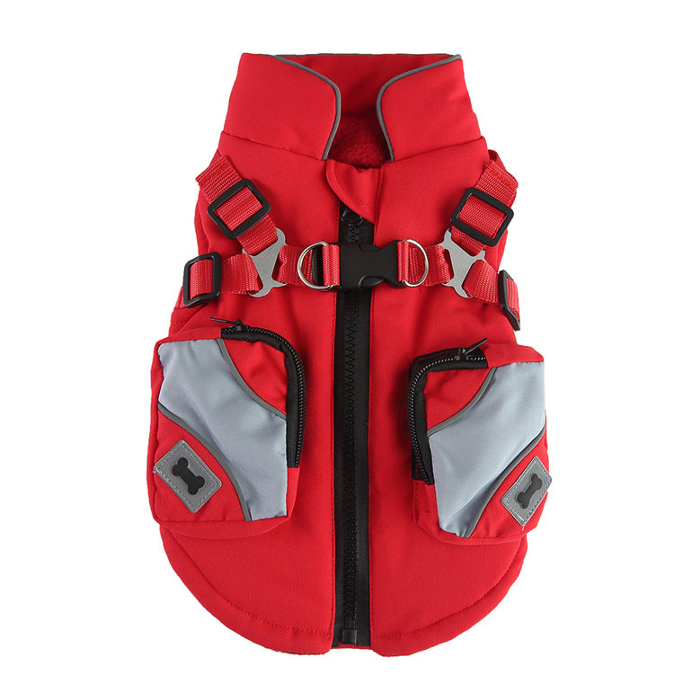Dog Winter Zipper Jacket – Cotton Warm Pet Coat
