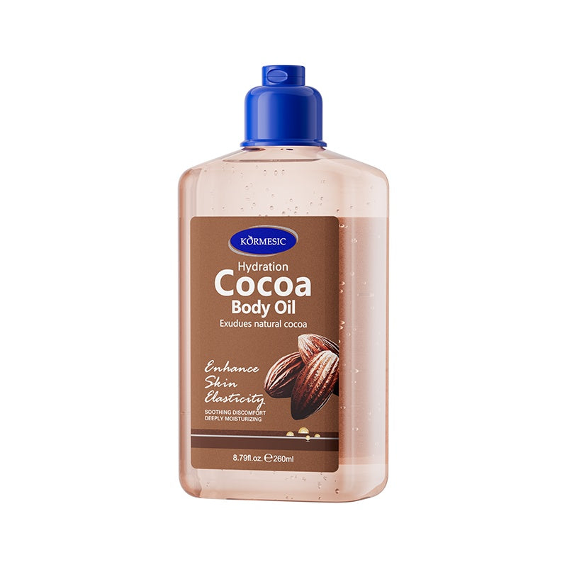 KORMESIC Hydration Cocoa Body Oil 260ml bottle with blue cap