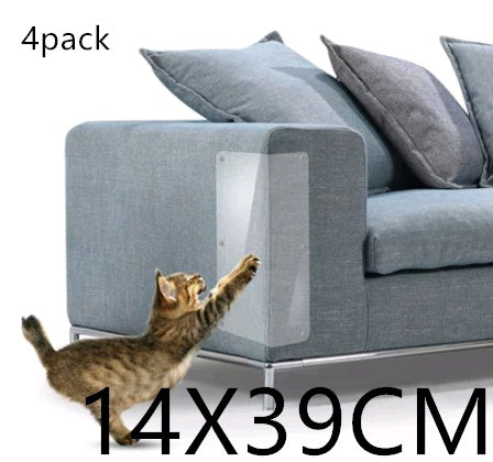 Transparent PVC sofa guard pads, 14x39 cm, pack of 4