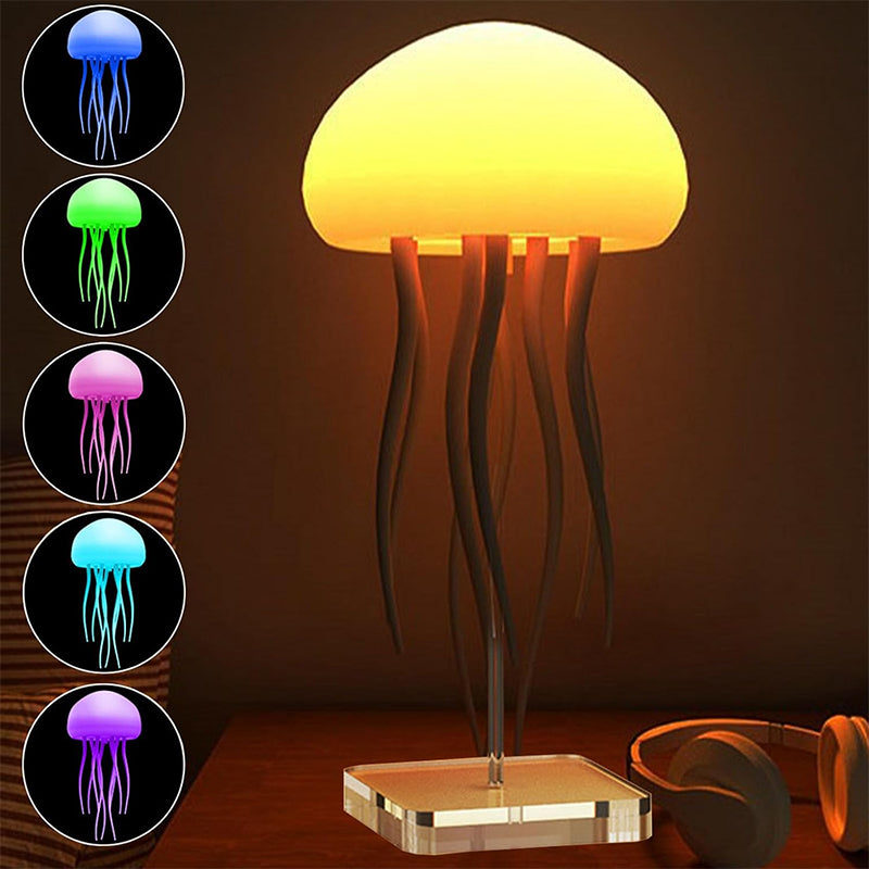 Lámpara de ambiente LED de medusas, lámpara de noche portátil de medusas, decoraciones de medusas, lámpara de mesa inteligente para mesita de noche/escritorio