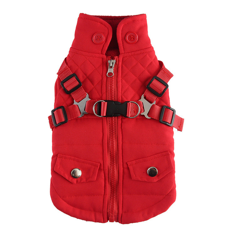Dog Winter Zipper Jacket – Cotton Warm Pet Coat