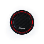 Magnetic phone holder with black center and red outer trim