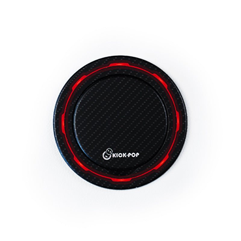 Magnetic phone holder with black center and red outer trim