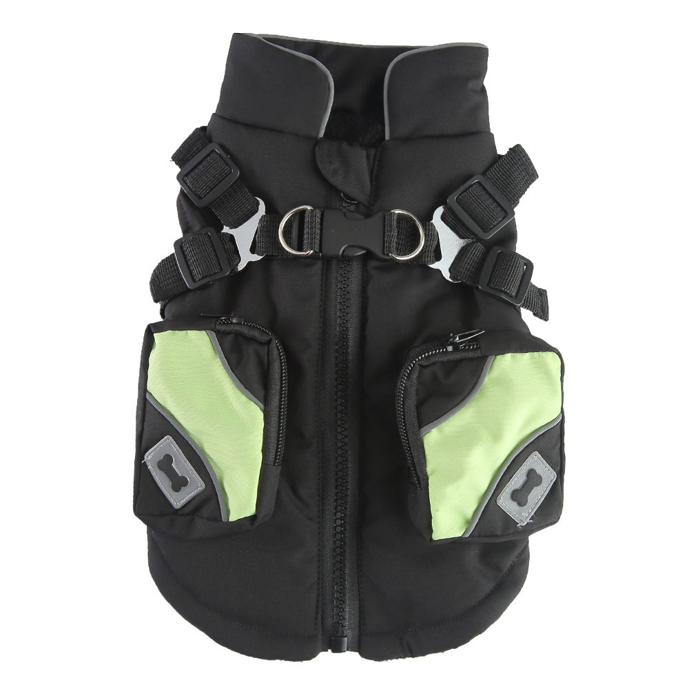 Dog Winter Zipper Jacket – Cotton Warm Pet Coat