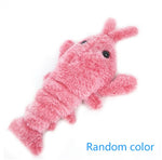 Electric Jumping Shrimp Cat Toy – USB Rechargeable Plush Lobster