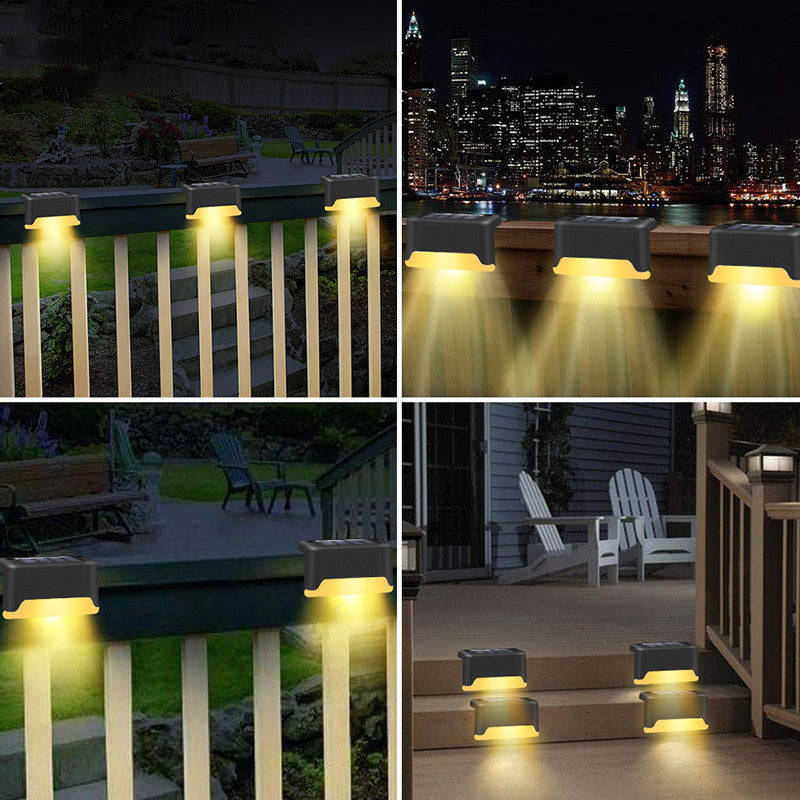 Nouvelle mise à niveau Lampe solaire LED étanche pour clôture Lumières solaires de pont Lumières solaires d'escalier Extérieur pour patio Escaliers Jardin Allée Marche Cour