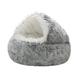 CozyNest Semi-Closed Cat Bed | All-Season Comfort for Small Dogs & Cats | Warm & Inviting Winter Retreat